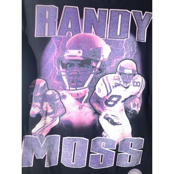 Mitchell & Ness Randy Moss Vikings Throwback Graphic T Shirt Mens Small - Picture 4 of 5